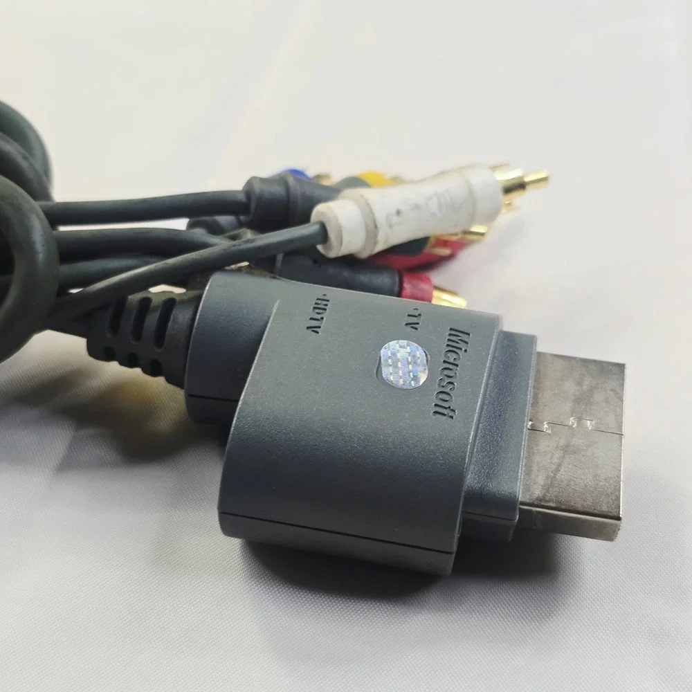 Microsoft Xbox 360 Component HD AV Cable Gray X810972-002 Gold Plated RCA